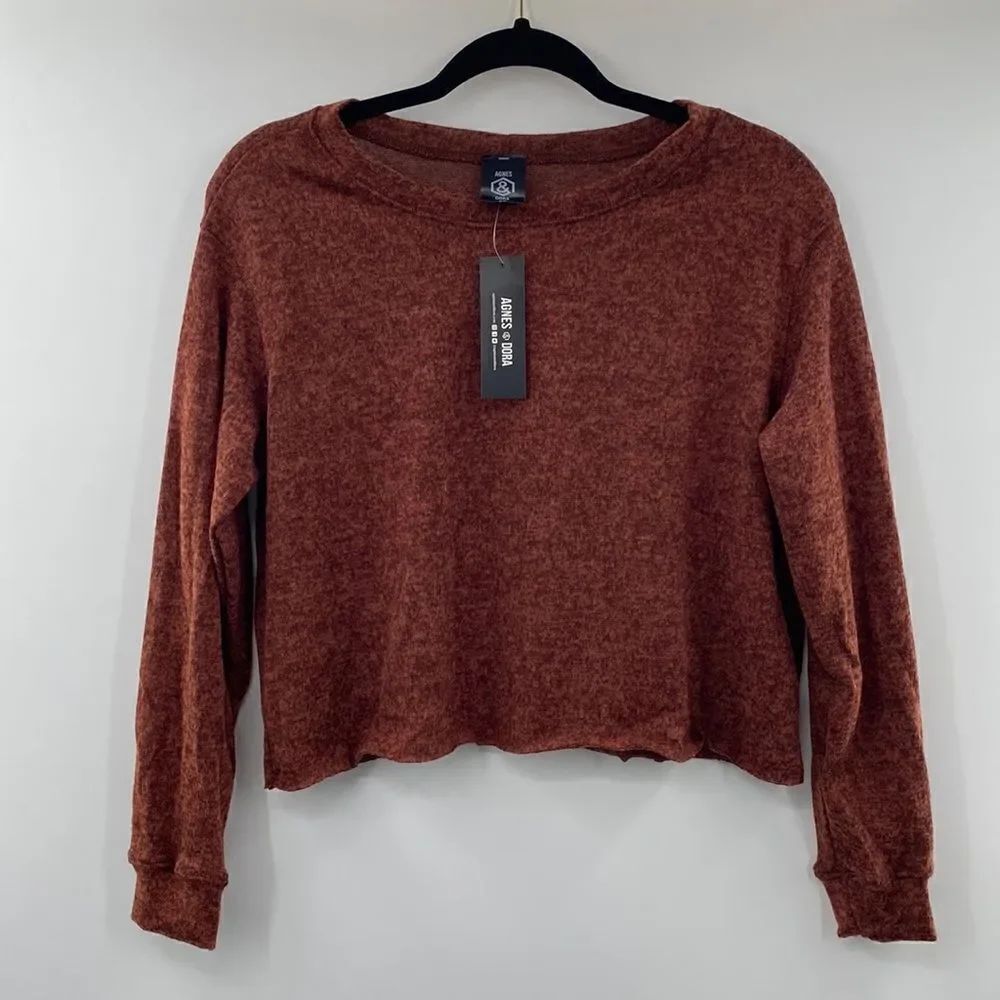 3For$20 Agnes & Dora Brown w/ Black specks Crop Top various sizes
